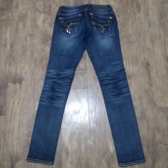 Rock Revival NWOT Women's 26 Skinny Johanna Bejeweled Rhinestones Distressed - Picture 3 of 13